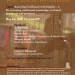Webinar: Asserting Livelihood with Dignity-2: Re-Visioning Traditional Knowledge, Artisanal Livelihood & Practices