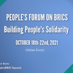 People’s Forum On BRICS To Convene from 18-22 October 2021 (Online)